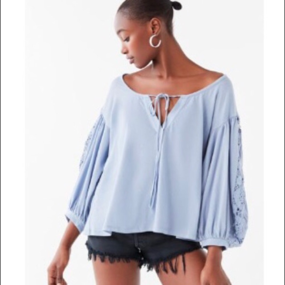 Urban Outfitters Babydoll tie blouse